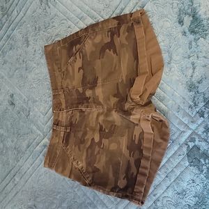 Time and Tru, size 12, army print jean short.